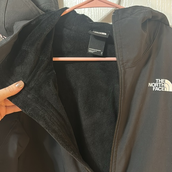 North face WindWall Fleece Lined shell Jacket with Hoodie - Picture 2 of 3